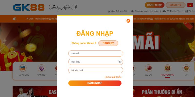 Cách đăng nhập app GK88 